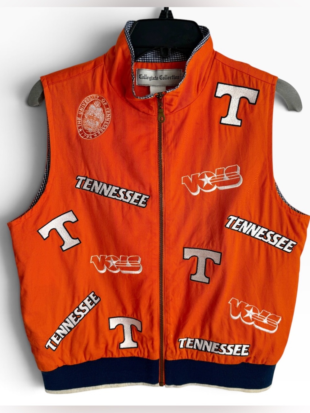 Tennessee Vols Lg Orange Varsity Vest - College Sleeveless Jacket